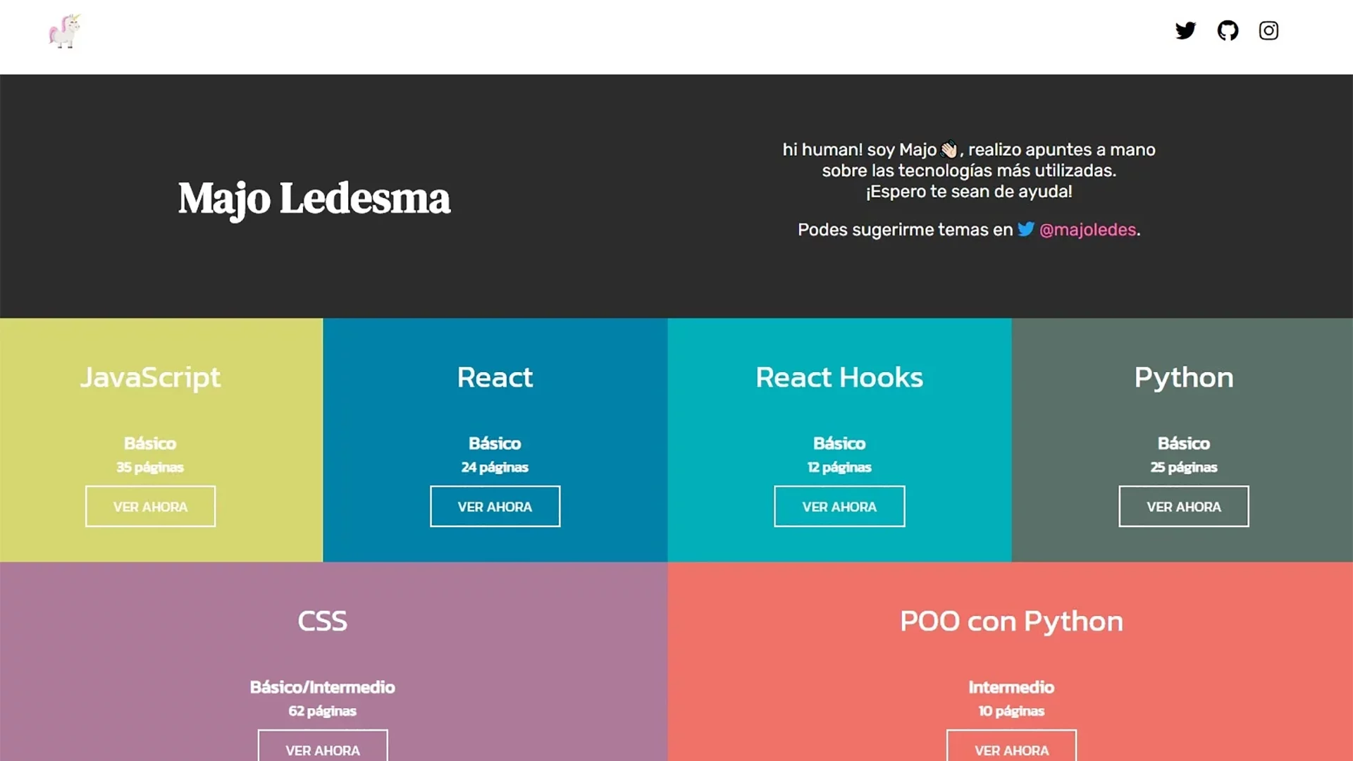 Página web de Apuntes con toque y personalidad