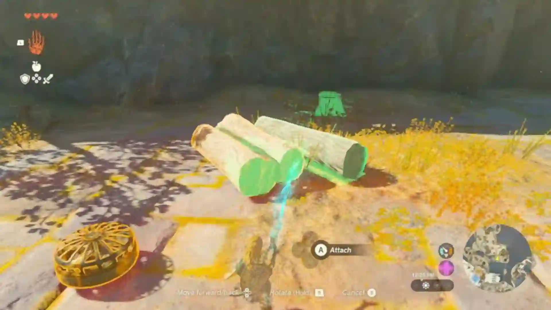 Link construyendo una barca en The Legend of Zelda Tears of the Kingdom