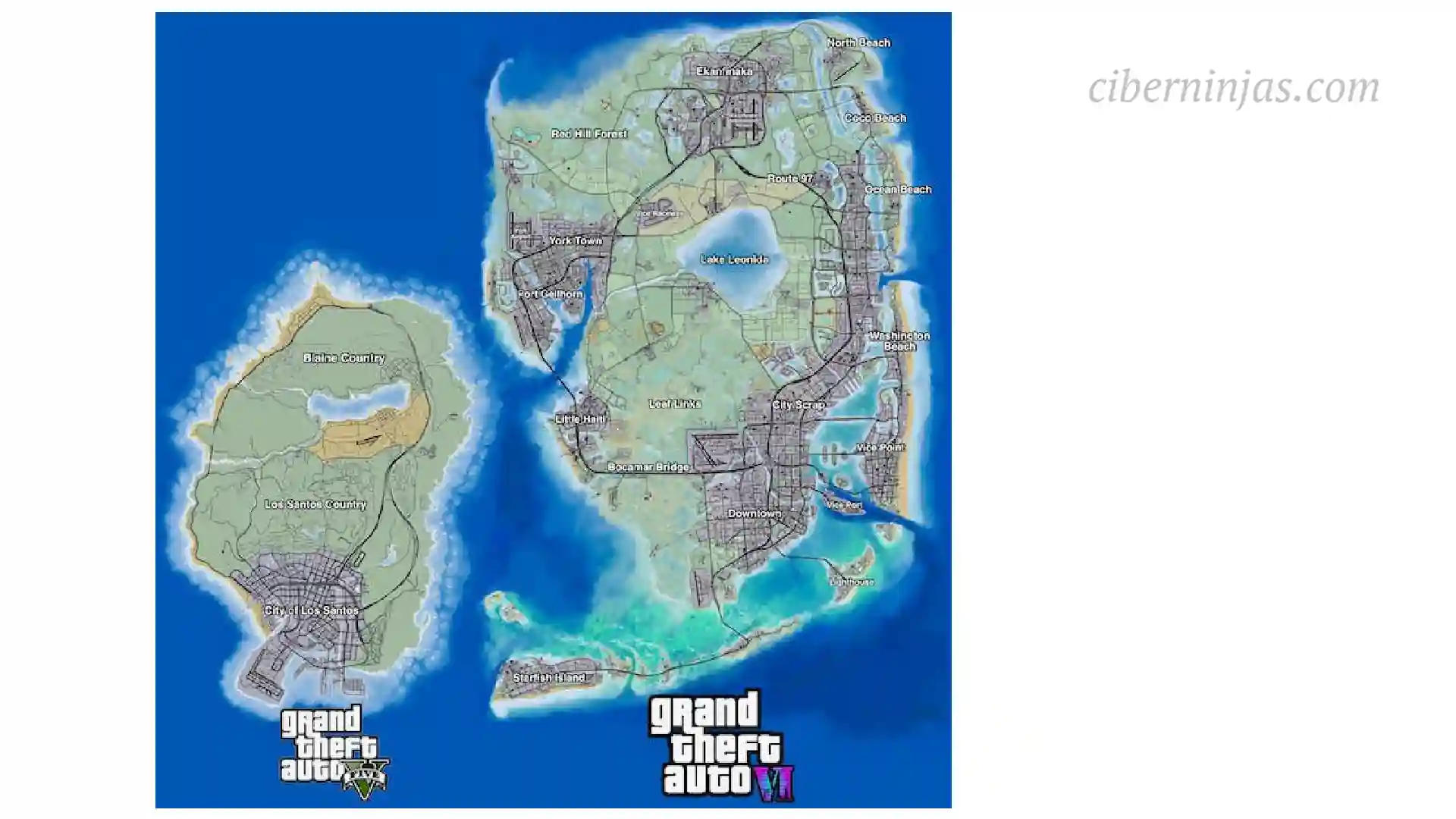 El supuesta mapa del nuevo GTA 6