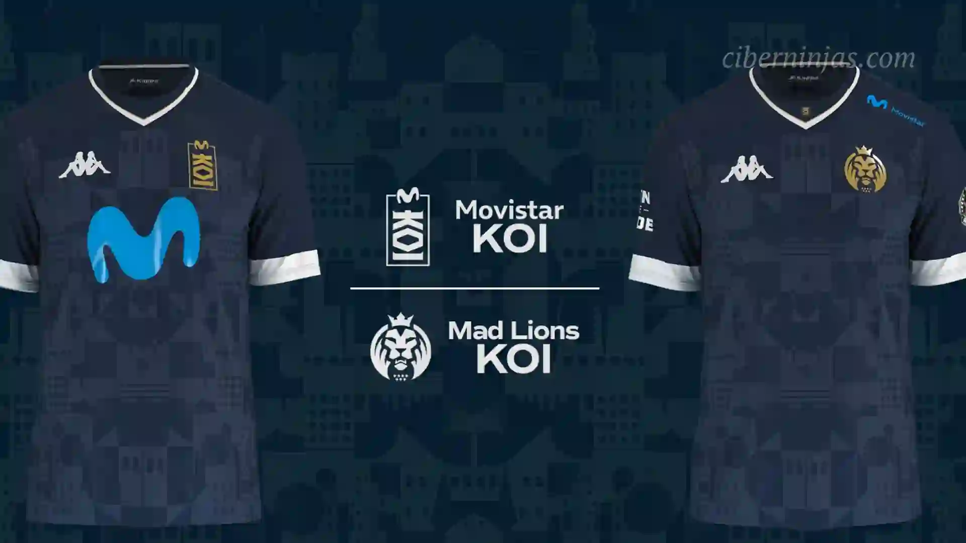 Camisetas de Koi, Movistar y Mad Lion