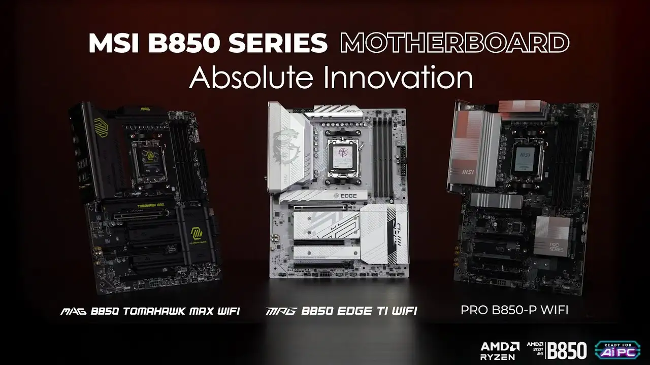 Placas base MSI B850 y procesadores AMD Ryzen serie 9000: El camino para la IA y los juegos de próxima generación