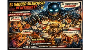 La Inteligencia Artificial Roba y Monetiza tu Contenido, pero NO quiere darte su Mérito