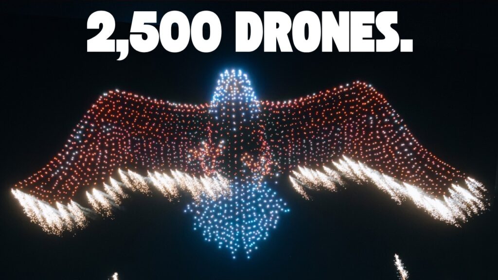 Así fue el impresionante espectáculo de 2.500 drones que dio inicio a las celebraciones del 4 de julio en Estados Unidos