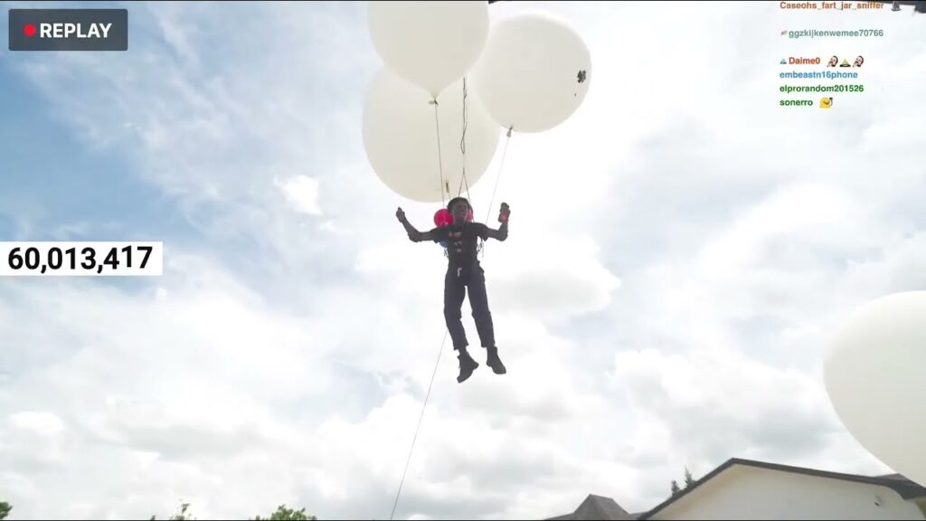 IShowSpeed a punto de morir al intentar volar con globos por los 60 millones de seguidores visto en CIBERED entretenimiento