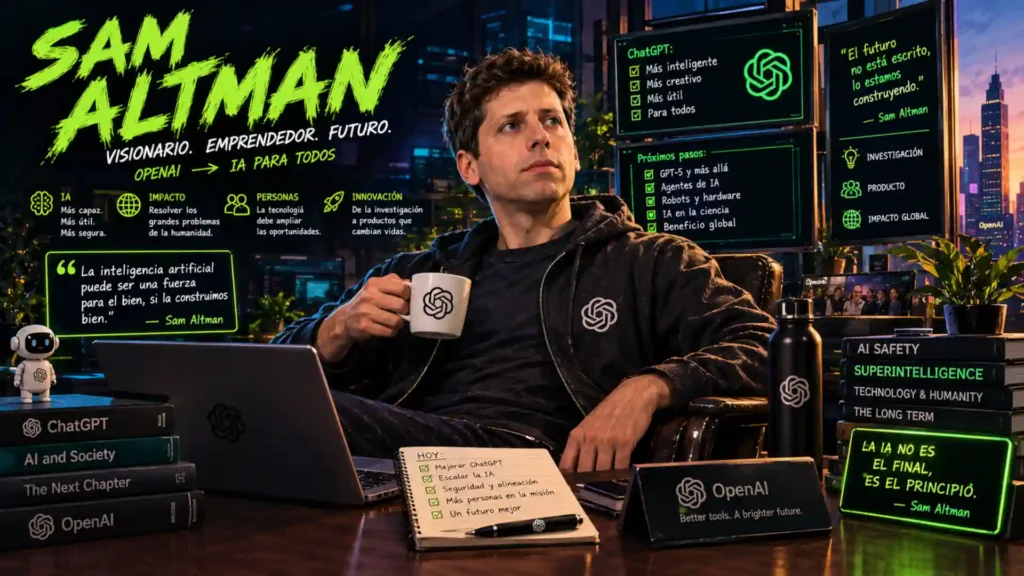 Sam Altman, CEO de OPEN AI, visto en CIBERED