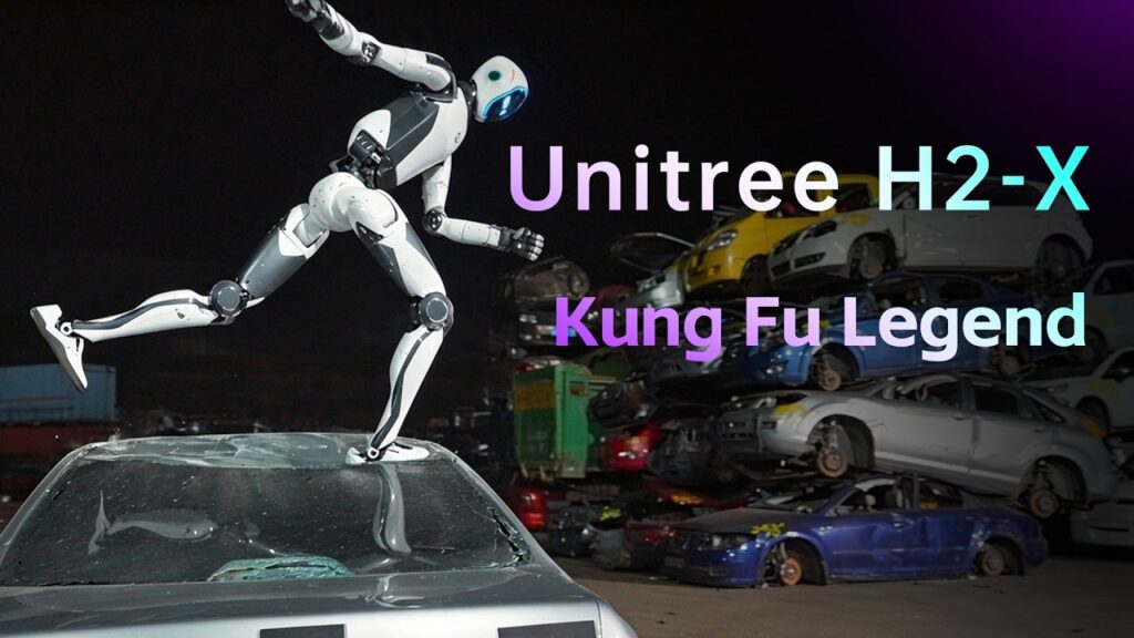 El nuevo robot de Unitree es un guardaespaldas capaz de aguantar 8 horas: levanta un coche y deforma una puerta de una patada